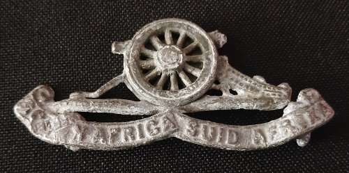 WW2 Sand Casting Artillery Badge  ( Note Only One Lug )                        O63