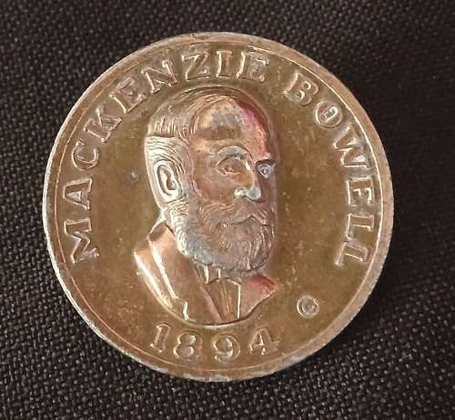 Mackenzie Bowell Canada Prime Minister 1894 Commemorative Medal              O80
