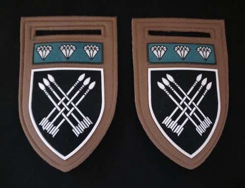 SADF 32 Battalion With Northern Cape Command Bar Tupperware Flash Pair   ( Pins Intact )        F14