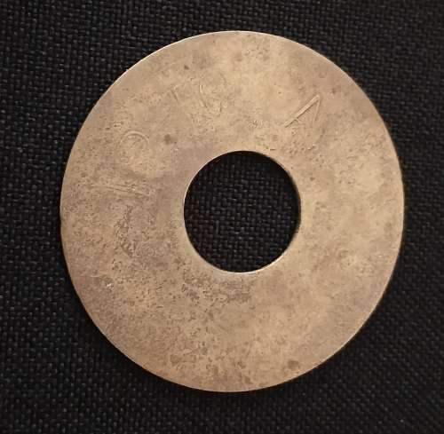 Rhodesia British South Africa Company (BSA Co) Hut Tax Token: 1915-1916 Male ( AU Condition )  F26