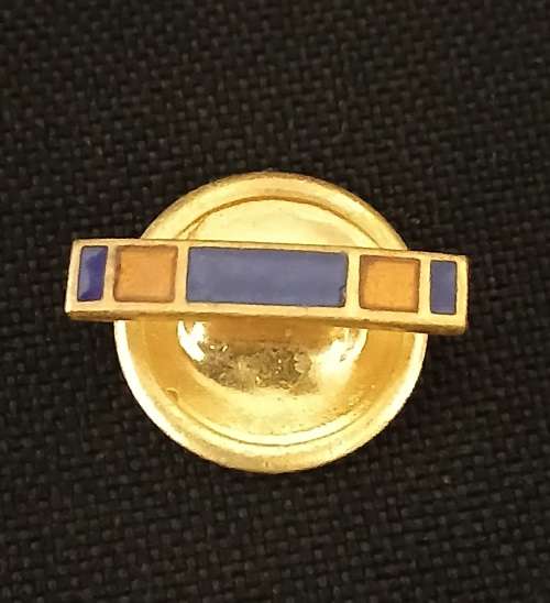 Vintage Military Navy Air Mini Metal Bar   Lapel Pin Blue & Orange  Vietnam ERA            M16