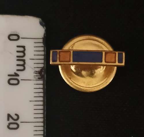 Vintage Military Navy Air Mini Metal Bar   Lapel Pin Blue & Orange  Vietnam ERA            M16