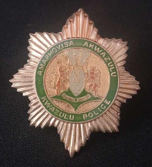 KWAZULU POLICE CAP BADGE                                F48