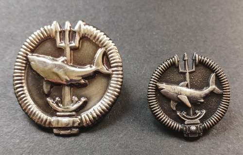 Attack Diver Special Forces Proficiency Badges ( Oxidized Metal ) ( Full Size and Mess Dress )  F75