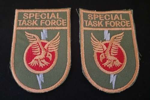 SA Police Special Task Force Unit Cloth Badge Pair                   F88