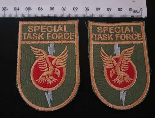 SA Police Special Task Force Unit Cloth Badge Pair                   F88
