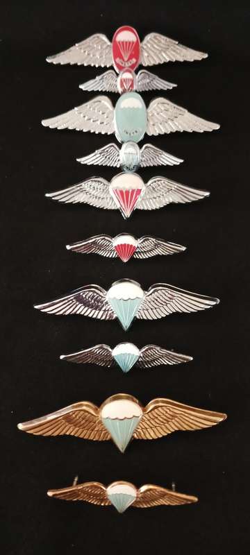 SADF PARACHUTE WINGS COLLECTION Of 10 Wings - Full Size And Mess Dress -- One BID For The Lot   F101