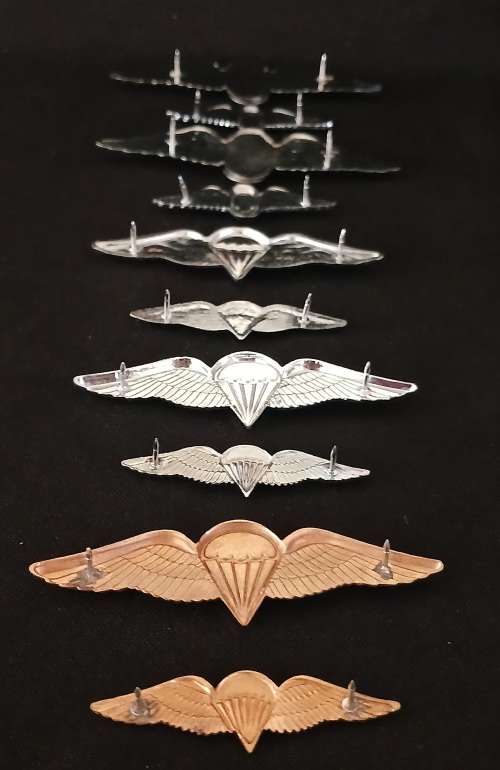 SADF PARACHUTE WINGS COLLECTION Of 10 Wings - Full Size And Mess Dress -- One BID For The Lot   F101