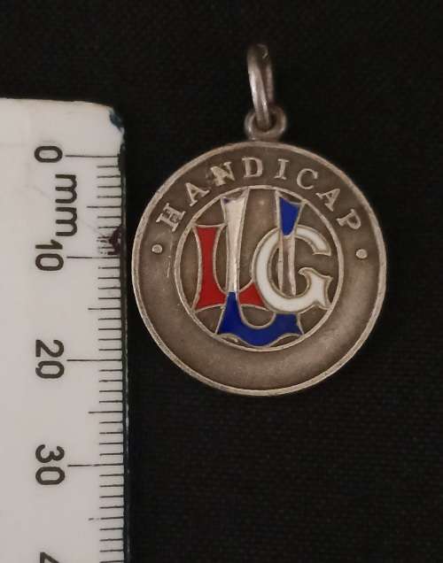 VINTAGE SILVER & ENAMEL LADIES GOLF UNION LGU HANDICAP BADGE - MAPPIN & WEBB