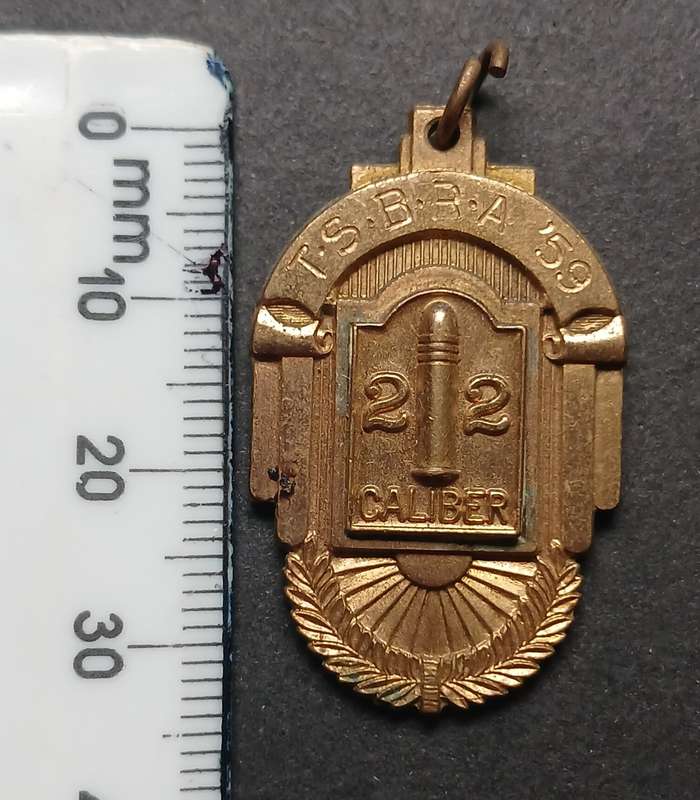 1959 T.S.B.R.A. 22 CALIBER MEDALLION 3A 1ST                      F116