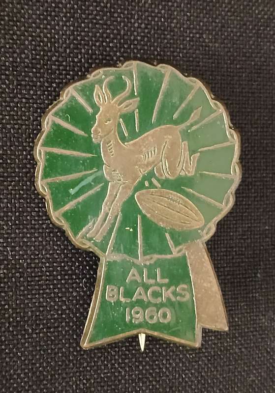 1960 South Africa / All Blacks Rugby Pin Badge - F129