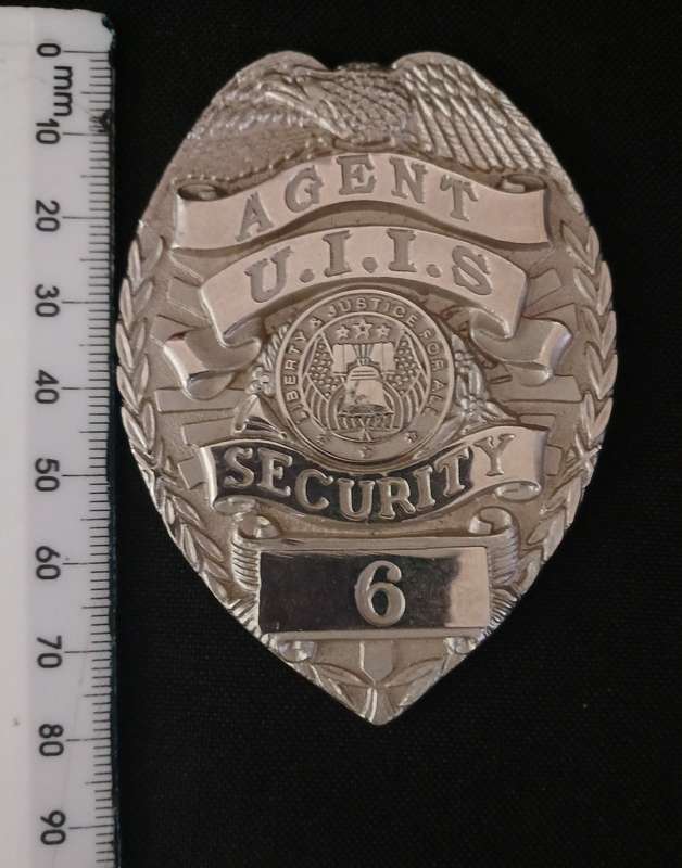 AGENT U.I.I.S. SECURITY 6 Liberty & Justice For All  BADGE               F134