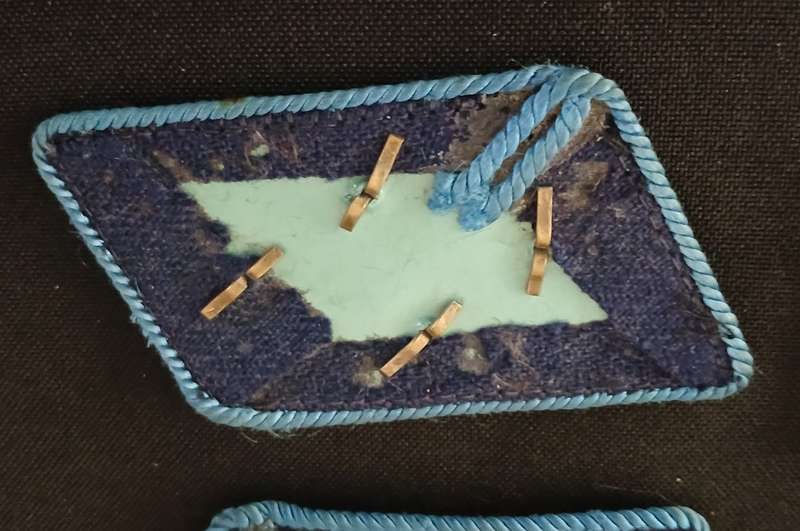 German Army Blue Collar Tabs with Pips - Lot of 1 - F140