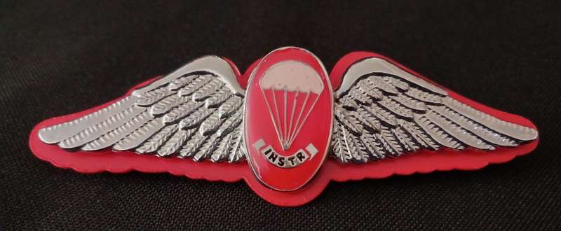 SADF/ SA ARMY PARACHUTE FREEFALL INSTRUCTOR (FULL SIZE)  With Backing                         F142