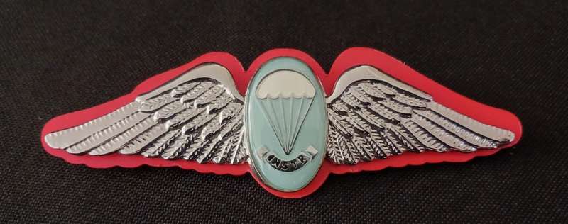 SADF PARACHUTE STATICLINE INSTRUCTOR WING - FULL SIZE  With Backing                       F143