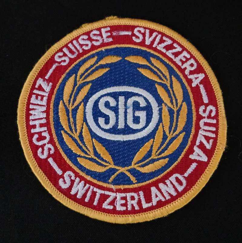 1960s Patch SIG Switzerland Schweiz Suisse Svizzera Suiza Wreath Embroidered        F146