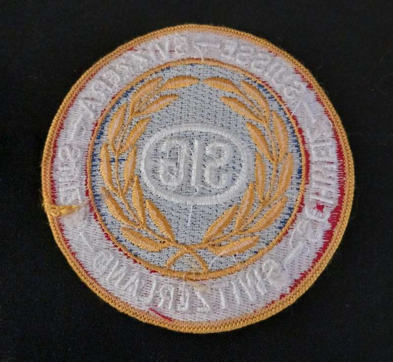 1960s Patch SIG Switzerland Schweiz Suisse Svizzera Suiza Wreath Embroidered        F146
