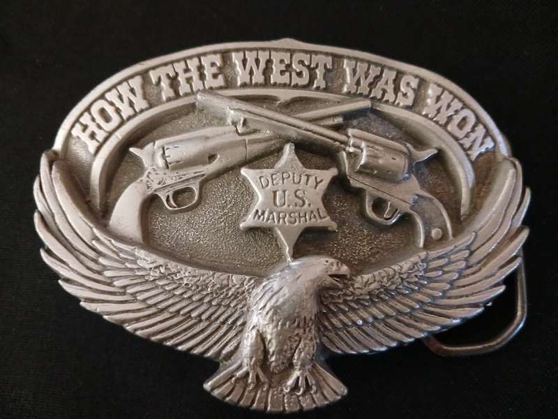 HOW THE WEST WAS WON ------ Metal Belt Buckle   ( Weight 144,1 grams )     F147