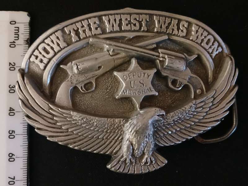 HOW THE WEST WAS WON ------ Metal Belt Buckle   ( Weight 144,1 grams )     F147