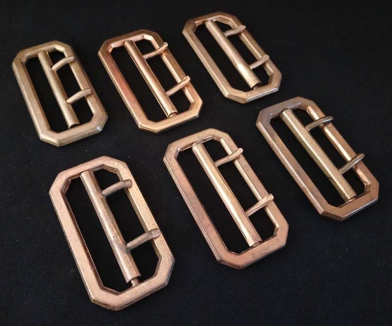 Leather Police Belt Buckles x6   ( One Bid For The Lot Of 6 )                  F148