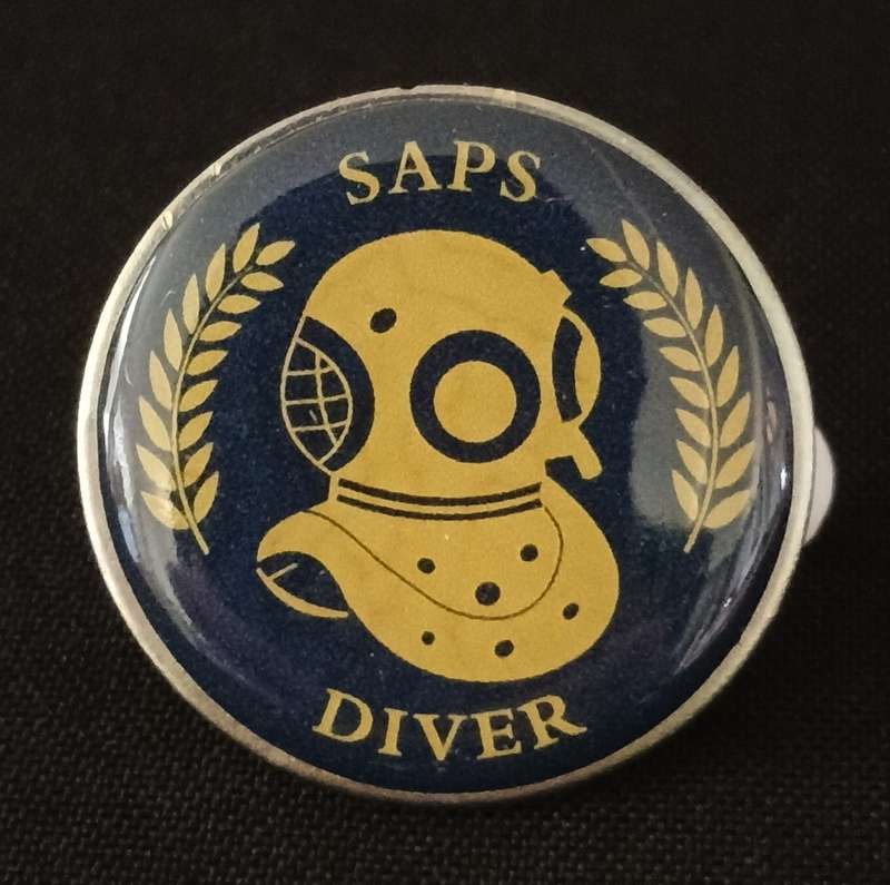 SAPS DIVER Breast Badge           ( Size: 38mm Diameter )            F149