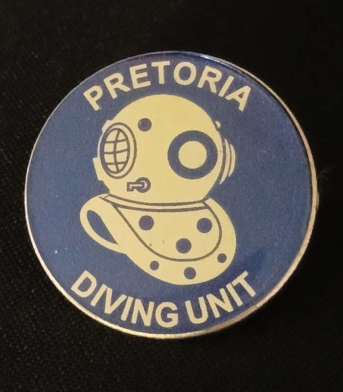 PRETORIA DIVING UNIT   Breast Badge      ( Size: 38mm Diameter )           F151