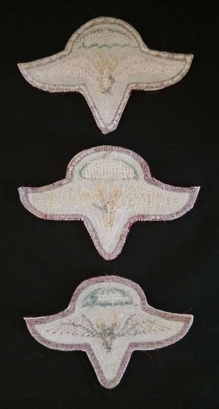 SADF 1 Parachute battalion cloth beret badges ---- 3 Types   ( One Bid For The 3 Badges )     F178