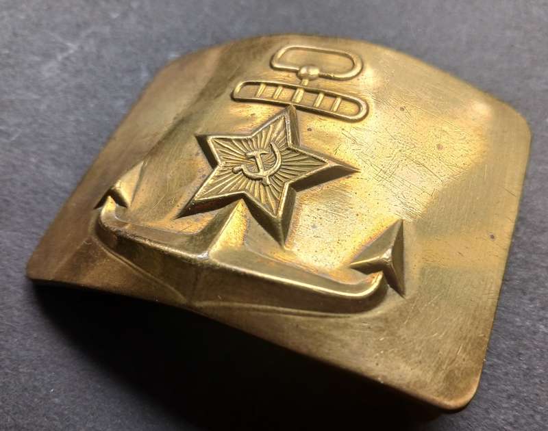 Belt Buckle Russia 1960 Cold War NOS Soviet Union Navy Red Fleet       F188
