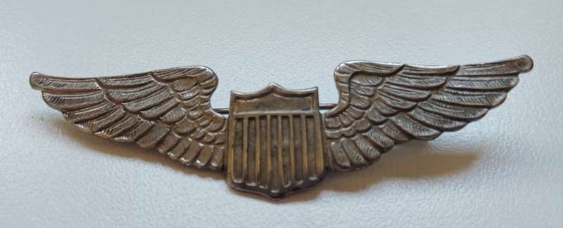 AMERICAN ARMY AIR SERVICE WING FROM 1921  ( Sterling )  Size: 75mm      `` RARE ``            F198