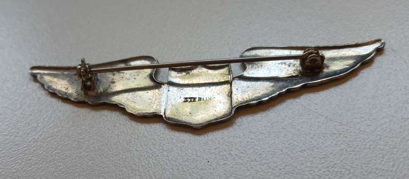 AMERICAN ARMY AIR SERVICE WING FROM 1921  ( Sterling )  Size: 75mm      `` RARE ``            F198