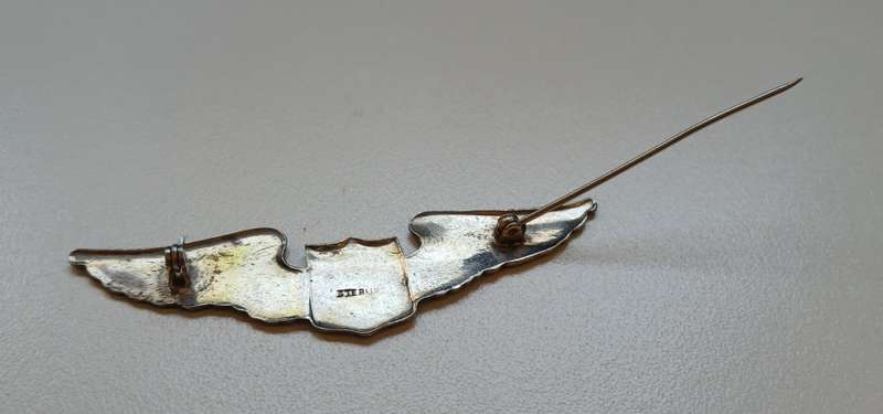 AMERICAN ARMY AIR SERVICE WING FROM 1921  ( Sterling )  Size: 75mm      `` RARE ``            F198