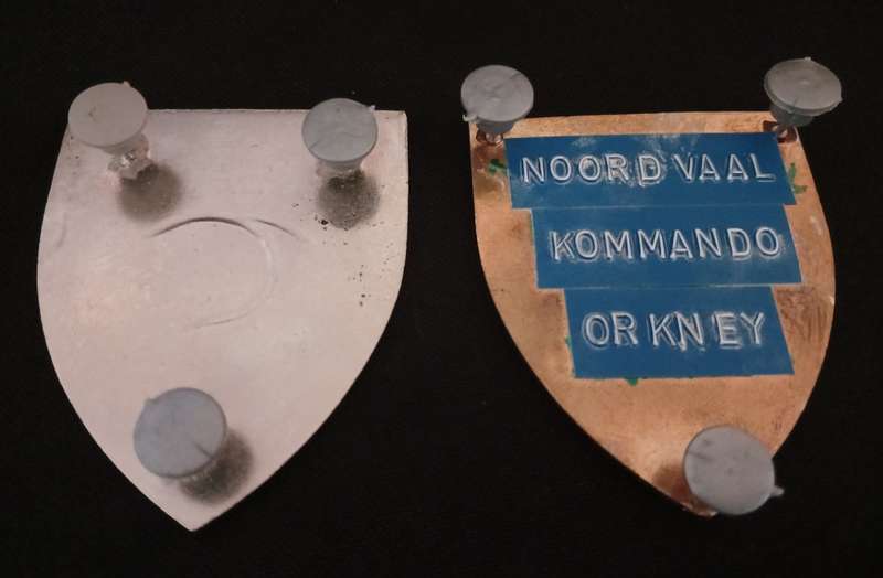 SADF NOORDVAAL COMMANDO ORKNEY SHOULDER FLAHSES             H48