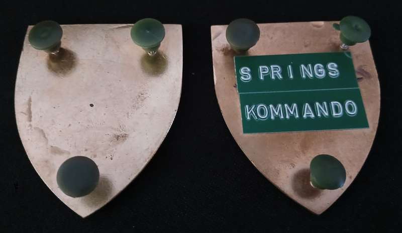 SADF SPRINGS COMMANDO SHOULDER FLASHES                  H56
