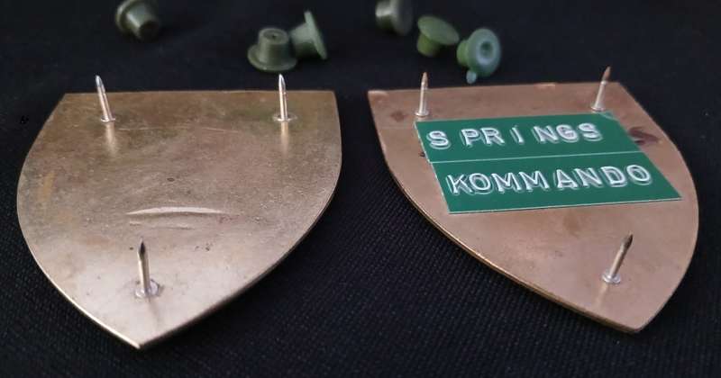 SADF SPRINGS COMMANDO SHOULDER FLASHES                  H56