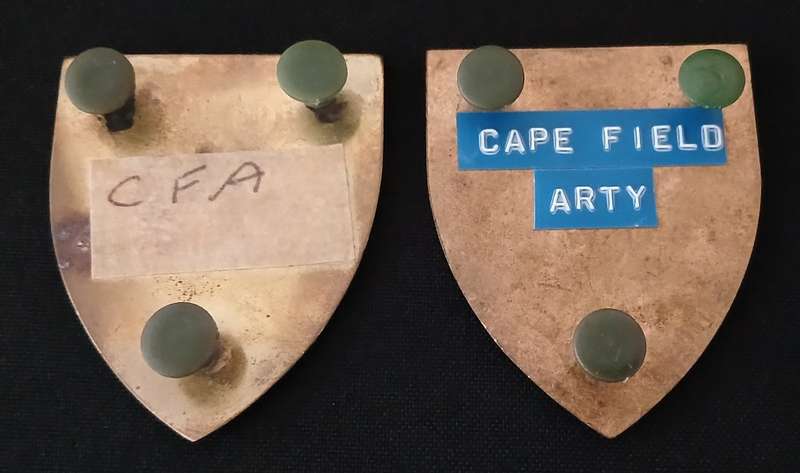 SADF CAPE FIELD ARILERY SHOULDER FLASHES                           H84