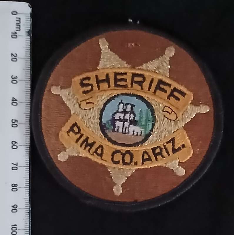 Pima County ARIZONA Sheriff - Round Cloth Badge                 V6