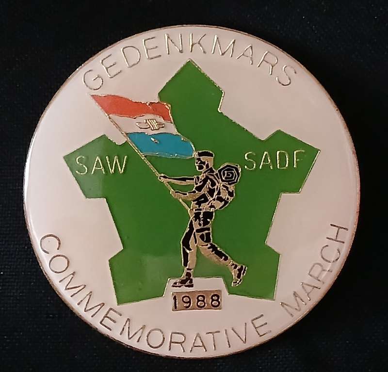 SAW - SADF GEDENKMARS ---- COMMEMORATIVE MARCH 1988  Medallion / Badge  Size 55mm Diameter       V16
