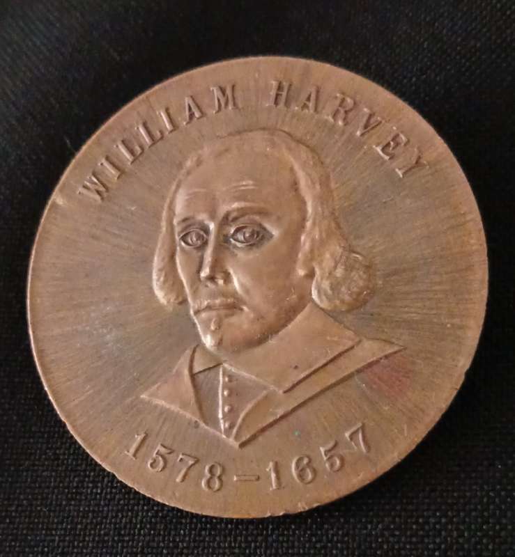 William Harvey Medallion  1578 - 1657   YOU`LL NEVER FORGET VIAFLEX   ( Bronze )                V18