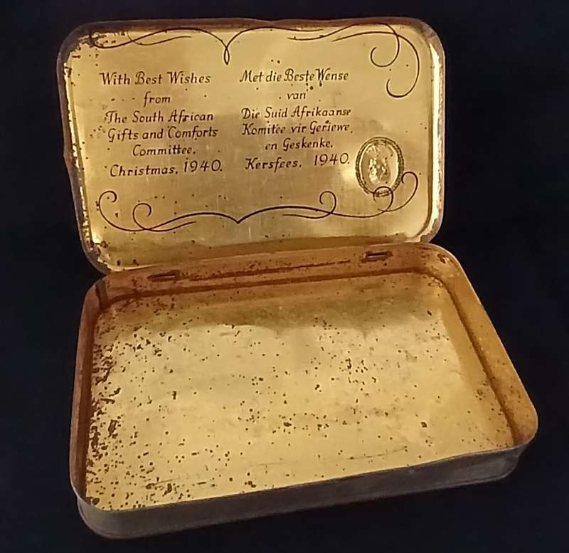RARE 1940 `GREETINGS FROM SOUTH AFRICA` TIN     V32