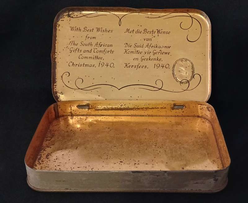 RARE 1940 `GREETINGS FROM SOUTH AFRICA` TIN     V32