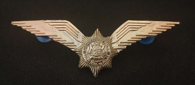 South African Police Helicopter  Badge & Pilot`s Wings  1980`s                     V48
