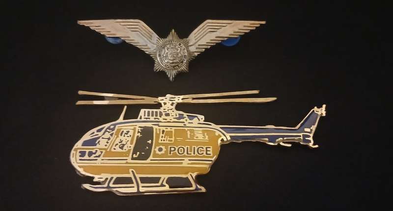 South African Police Helicopter  Badge & Pilot`s Wings  1980`s                     V48