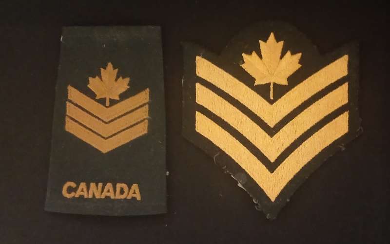 CANADIAN SERGEANT RANKS       ` NOTE CONDITION `                      V51