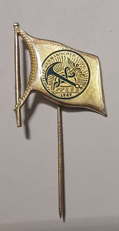 GERMANISCHER 1867 COAT OF ARMS LLOYD PIN BADGE GERMAN SHIPPING COMPANY       V60