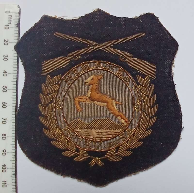 N.S.R.A. NATIONAL SMALL-BORE RIFLE ASSOCIATION BLAZER BADGE BULLION WIRE              V62