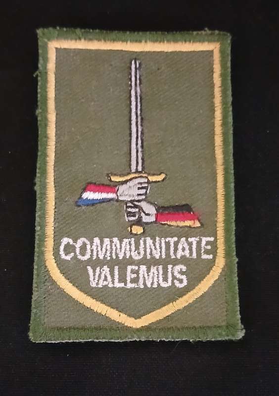 GERMAN JOINT ARMY CORPS NATO PATCH ( COMMUNITATE VALEMUS )       V74