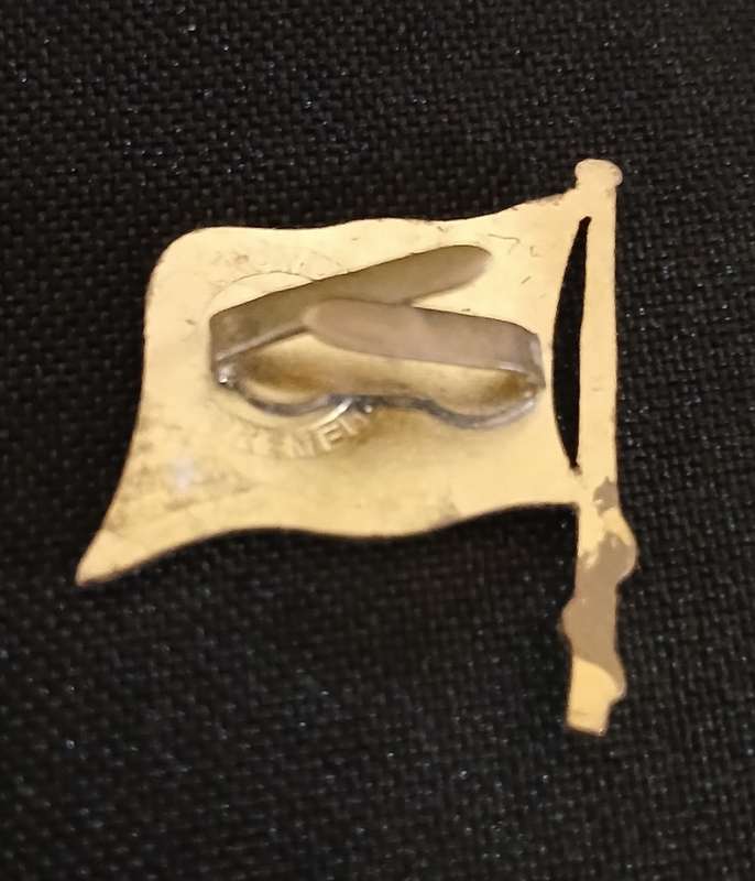 BISCHOFF COMPANIES GERMAN SHIPPING COMPANY BADGE   ( HALL MARKED SEE PHOTO`S )  V113
