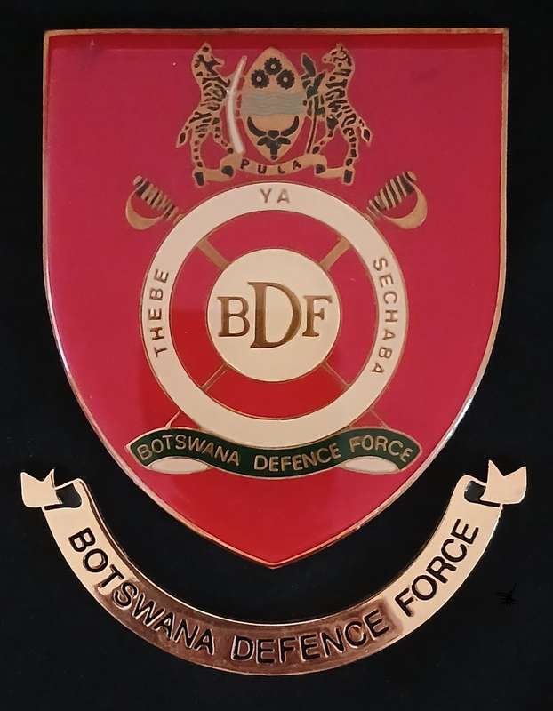 BOTSWANA DEFENCE FORCE PLAQUE BADGE   ( NOTE No Pins )                V114
