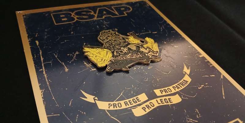 RHODESIA  ----  BSAP POLICE PLAQUE      `` RARE ``                      No.1