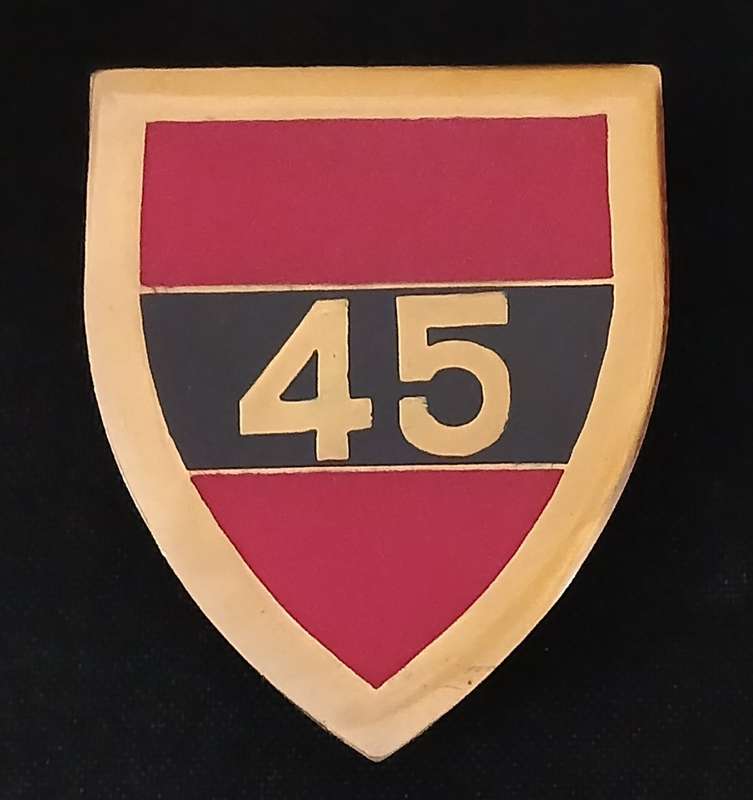 SADF 45 SURVEY SQUADRON SHOULDER FLASH   (Note One Pin Repaired )        D157
